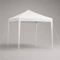 Faltpavillon 300 x 300 x 255 cm mit Polyester-PVC-Dach und Stahlgestell, quadratisch, Weiß